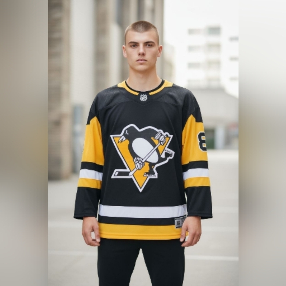 Pittsburgh Penguins Erik Karlsson L/XL NHL Hockey Jersey NWT Team Gear Home Ice